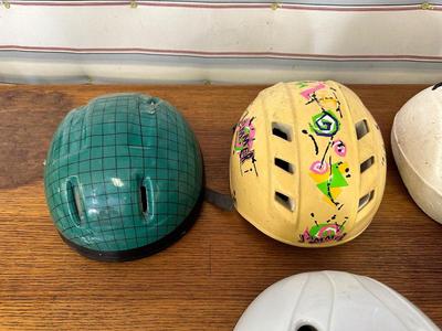 SNOW SLEDS AND HELMETS