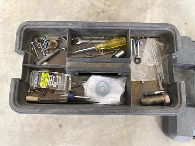 CRAFTSMAN TOOL BOX WITH SOME HAND TOOLS