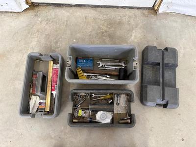 CRAFTSMAN TOOL BOX WITH SOME HAND TOOLS