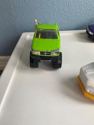 NYLINT TOW TRUCK AND 2 TOOTSIETOY FORD PICK-UPS