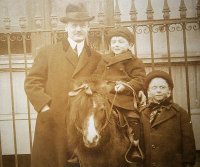 Photograph of Children with Pony from the 1920's