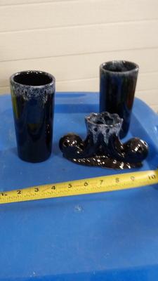 LOT 201 THREE PIECES OF VAN BRIGGLE POTTERY