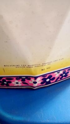 LOT 211 TWO OLD BO PEEP METAL TOY KITCHEN PIECES