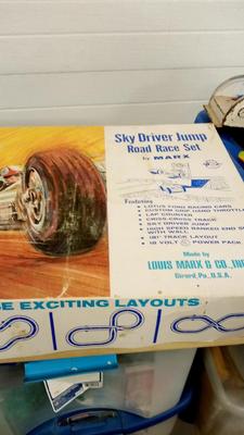 LOT 213 OLD MARX ROAD RACE SET