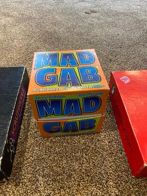 MAD GAB, SCATTERGORIES, OUTBURST, SCRUTINEYES, & BALDERDASH