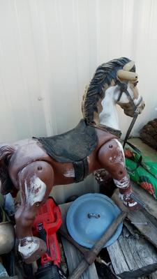 LOT 216 OLD MARX WALKING ROLLING HORSE