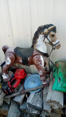 LOT 216 OLD MARX WALKING ROLLING HORSE