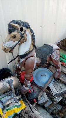 LOT 216 OLD MARX WALKING ROLLING HORSE