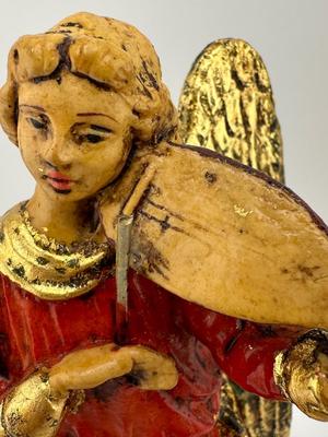 Vintage Gold Gilt Angel Rotating Music Box - ITALY
