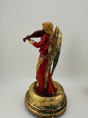 Vintage Gold Gilt Angel Rotating Music Box - ITALY