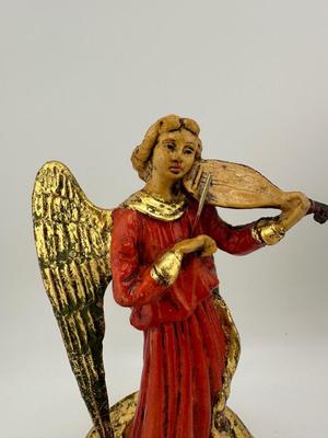 Vintage Gold Gilt Angel Rotating Music Box - ITALY