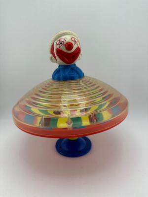 Vintage Clown Head Plunger Spinning Toy