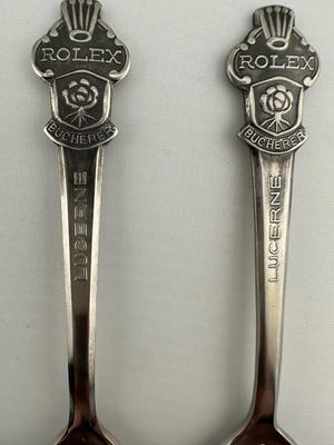 Vintage Rolex Lucerne Souvenir Spoons, Bucherer of Switzerland Spoons