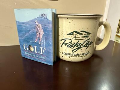 Mug and golf mini book
