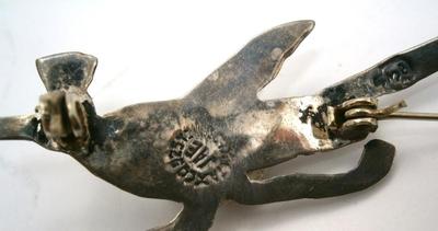 Vintage Mexican Sterling Silver Figural Bird Pin