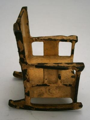 Painted Cast Iron Doll House Rocking Chair