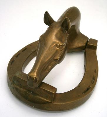 Very Heavy Cast Brass Figural Horse Head Door Knocke