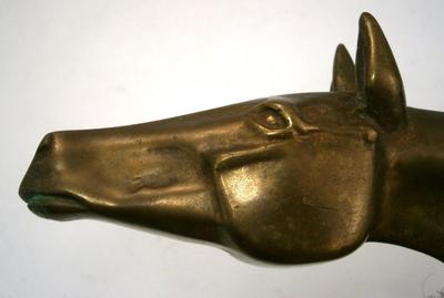 Very Heavy Cast Brass Figural Horse Head Door Knocke