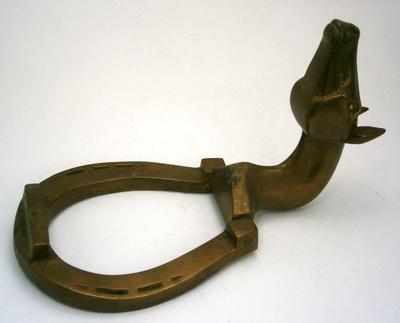 Very Heavy Cast Brass Figural Horse Head Door Knocke