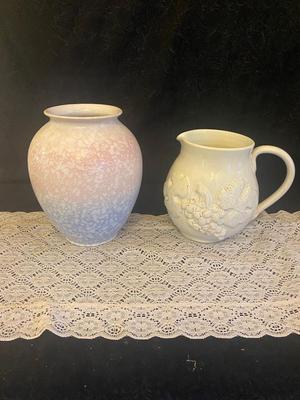 WEST GERMANY POTTERY AND LAURA CLEMENT ITALY PITCHER