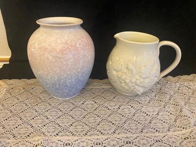 WEST GERMANY POTTERY AND LAURA CLEMENT ITALY PITCHER