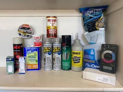 HELPFUL HOUSEHOLD ITEMS, FLEX SEAL, SILICONE TAPE SPRAY ADHESIVE AND MORE.