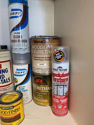 SPRAY PAINT, WOOD STAINS, CONCRETE ETCHING ACID CRYSTAL