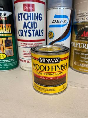 SPRAY PAINT, WOOD STAINS, CONCRETE ETCHING ACID CRYSTAL