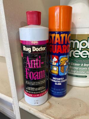 AN ASSORTMENT OF CLEANING SUPPLIES