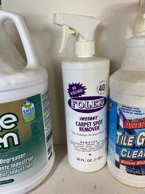 AN ASSORTMENT OF CLEANING SUPPLIES