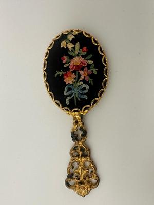 Petit Hand Mirror with Embroidery