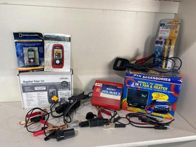 MEGALON TRITON 330 HANDHELD GPS, PORTABLE “PTC” CERAMIC 2 in 1 FAN HEATER, 175 WATT DC TO AC POWER INVERTER AND MORE!