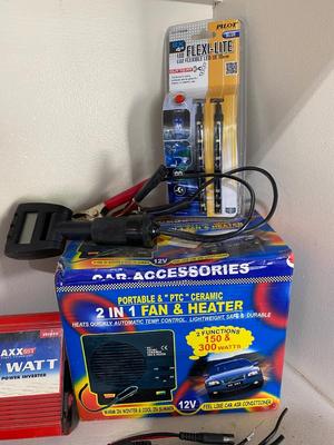 MEGALON TRITON 330 HANDHELD GPS, PORTABLE “PTC” CERAMIC 2 in 1 FAN HEATER, 175 WATT DC TO AC POWER INVERTER AND MORE!