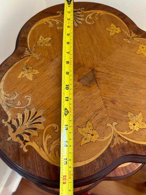 Louis XV Style Two-tier Wood Carved End Table