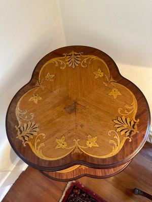 Louis XV Style Two-tier Wood Carved End Table