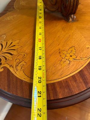 Louis XV Style Two-tier Wood Carved End Table