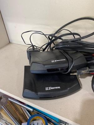 ELECTRONICS LOT-NETGEAR ROUTER, D-LINK, RCA ADAPTERS & OTHER LIKE ITEMS
