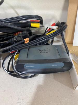 ELECTRONICS LOT-NETGEAR ROUTER, D-LINK, RCA ADAPTERS & OTHER LIKE ITEMS