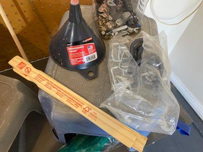 STEP STOOLS, PLATIC CRATE, HARDWARE, DISPOSABLE GLOVES TRANSMISSION FUNNEL AND MORE!