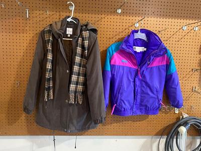 WOMENS CROFT & BARROW COAT AND YOUTH COLUMBIA SKI JACKET