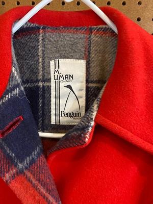 M. LIMAN COMPANY PENGUIN FASHIONS OVER COAT AND ANTIK KRAFT PURSE