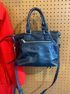 M. LIMAN COMPANY PENGUIN FASHIONS OVER COAT AND ANTIK KRAFT PURSE