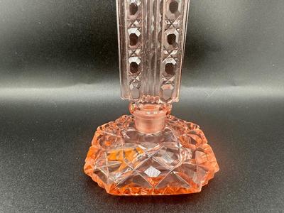 Pink Glass Perfume Bottle (See Details)