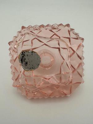 Pink Glass Perfume Bottle (See Details)