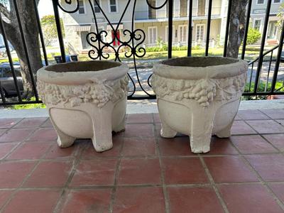 Two Cement Planters