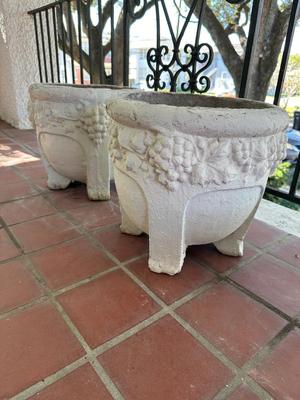 Two Cement Planters