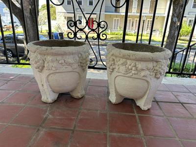 Two Cement Planters