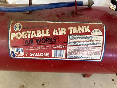 PRO X ONE 2 GALLON AIR COMPRESSOR, PORTABLE AIR TANK AND AIR HOSE