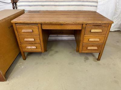 SOLID WOOD DESK AND A DESK CHAIR