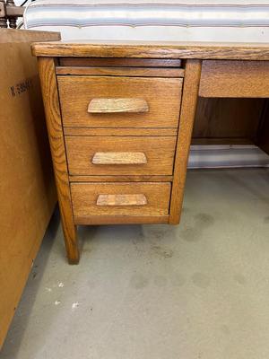 SOLID WOOD DESK AND A DESK CHAIR